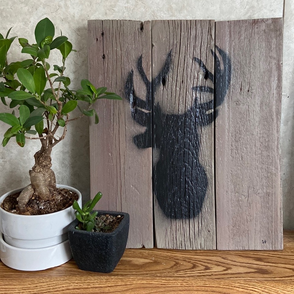 Wood Canvased Silhouette Painting